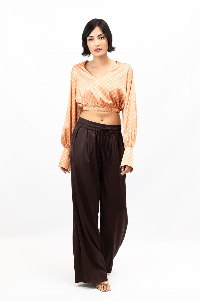 Apricot Crush Satin Cindy Blouse