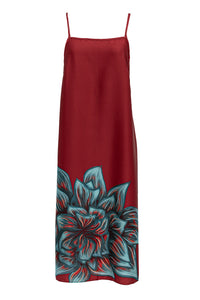 Wine Blue Rose Satin Linda Cami Top