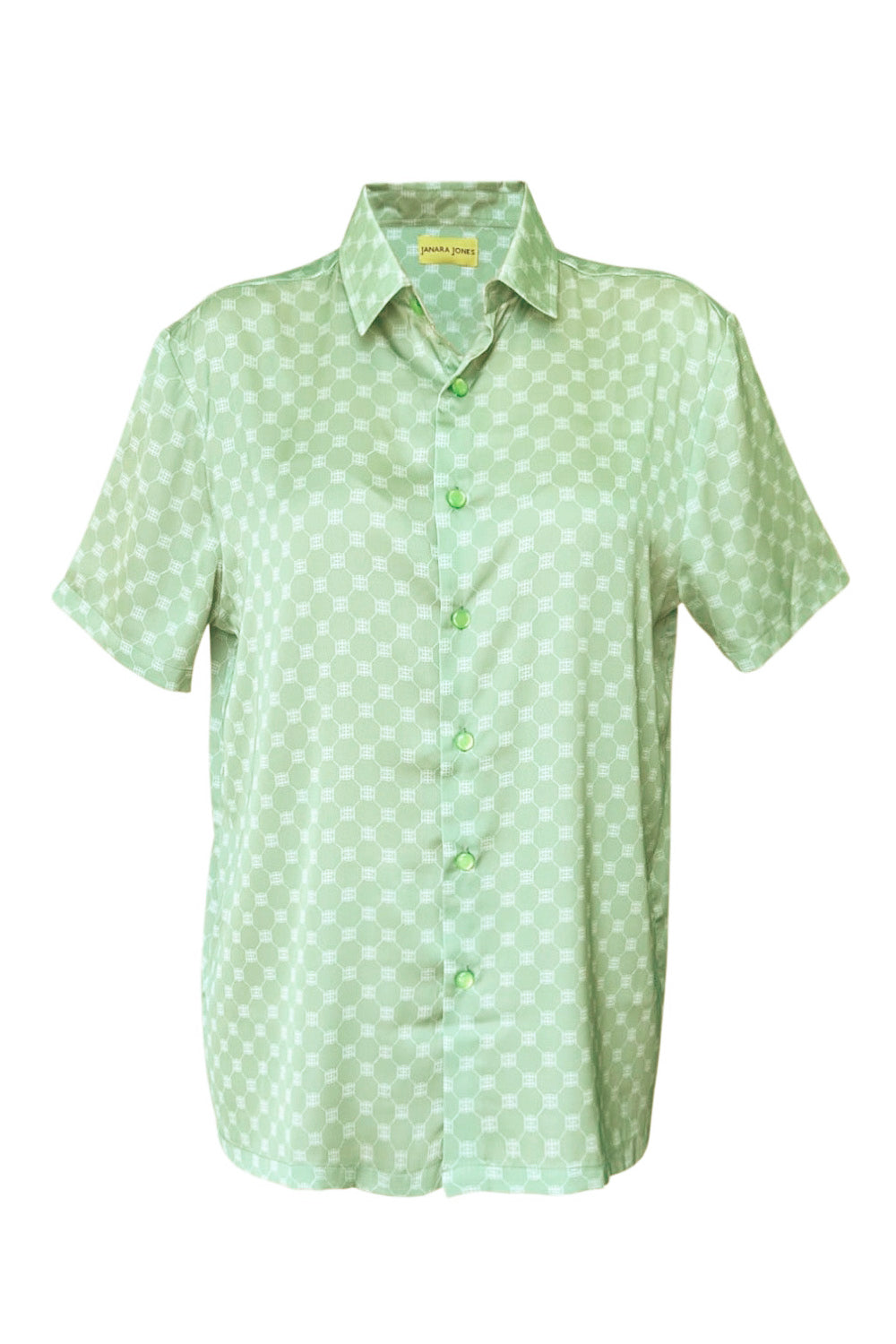 Matcha Latte Satin Short-Sleeve Unisex Shirt