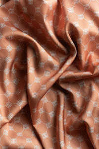 Apricot Crush Satin Skinny Long Scarf
