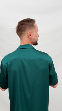 Teal Satin London Shirt