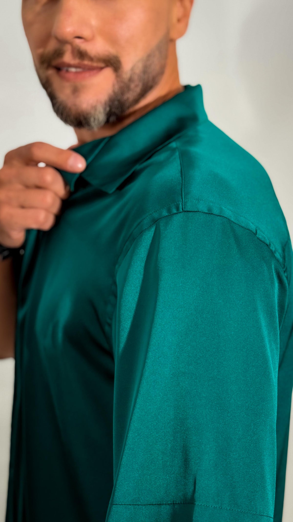 Teal Satin London Shirt