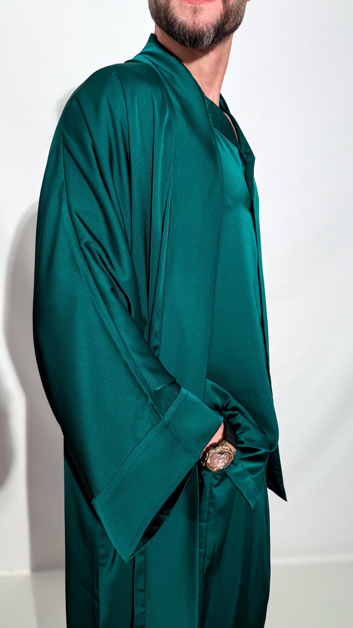 Teal Satin London Shirt