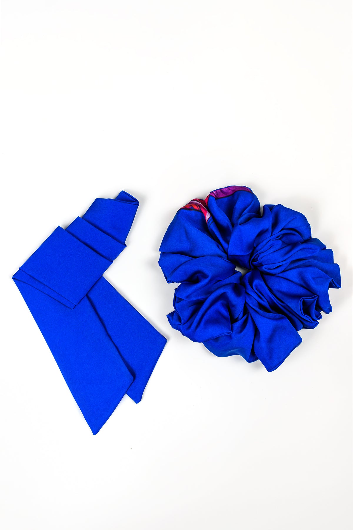 Blue Octopus Satin Twilly & Scrunchie Set