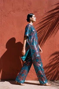 Autumn Paisley Print Sequin Indira Top