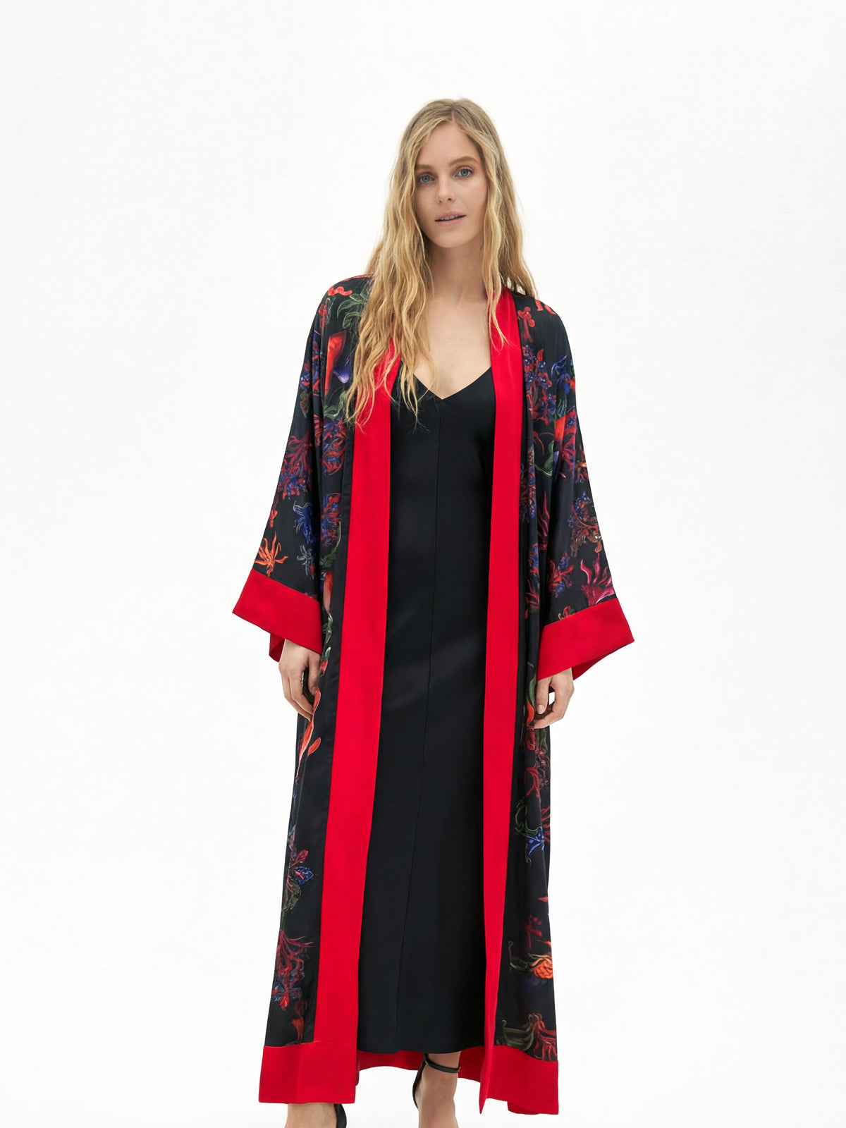 Psycho Mushrooms Satin Abaya Kaftan