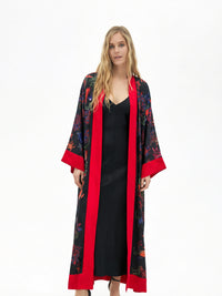 Psycho Mushrooms Satin Abaya Kaftan