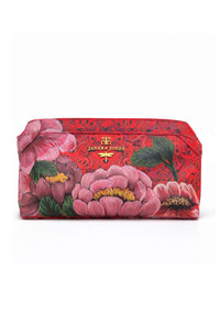 Pink Flower Blossom Hand Painted Marie Clutch Bag