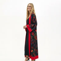 Psycho Mushrooms Satin Abaya Kaftan
