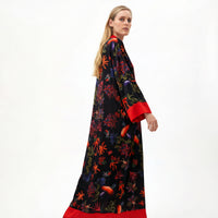 Psycho Mushrooms Satin Abaya Kaftan
