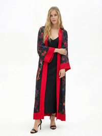 Psycho Mushrooms Satin Abaya Kaftan