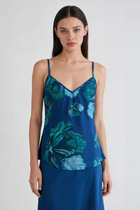 Blue Floral Bomb Ivy Cami Top