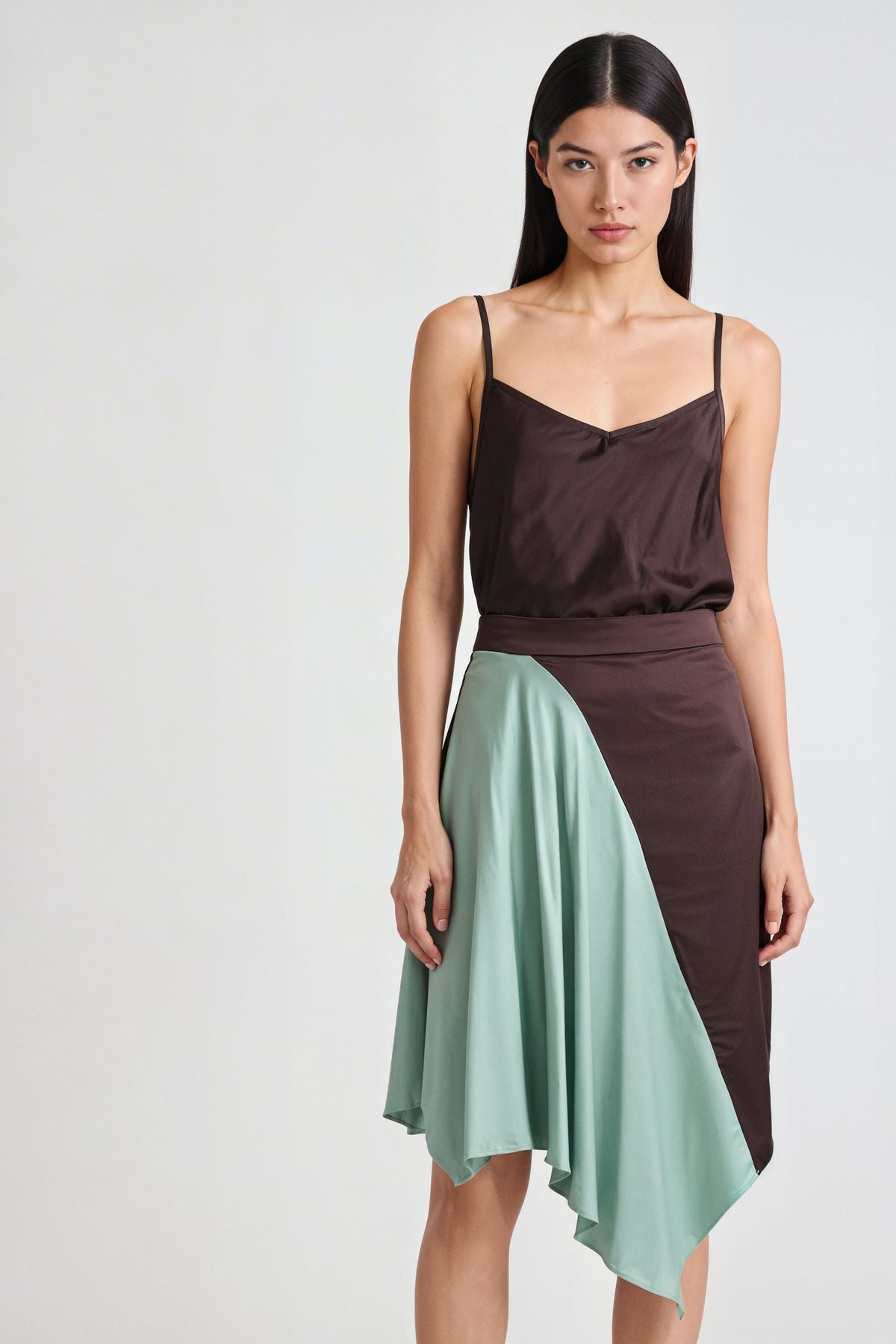 Mint Chocolate Viscose Bael Skirt
