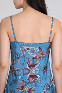Blue Floral Print Ivy Cami Top