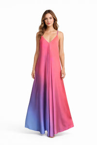 Boston Print Mariella Satin Dress