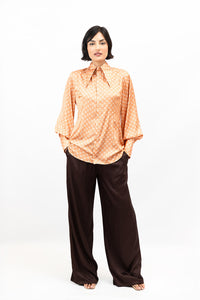 Apricot Crush Satin Stella Blouse