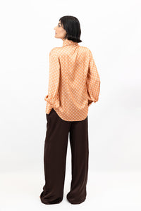 Apricot Crush Satin Stella Blouse