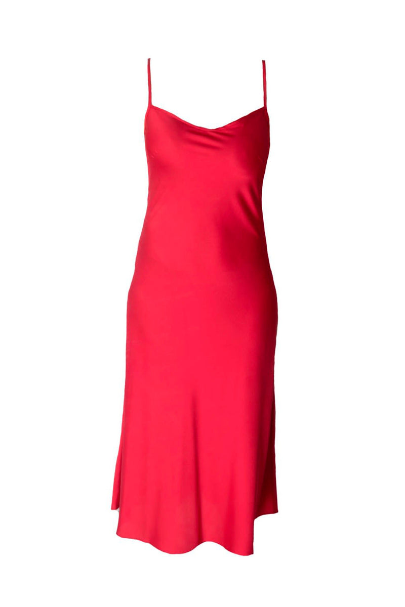 Coral Satin Bella Dress