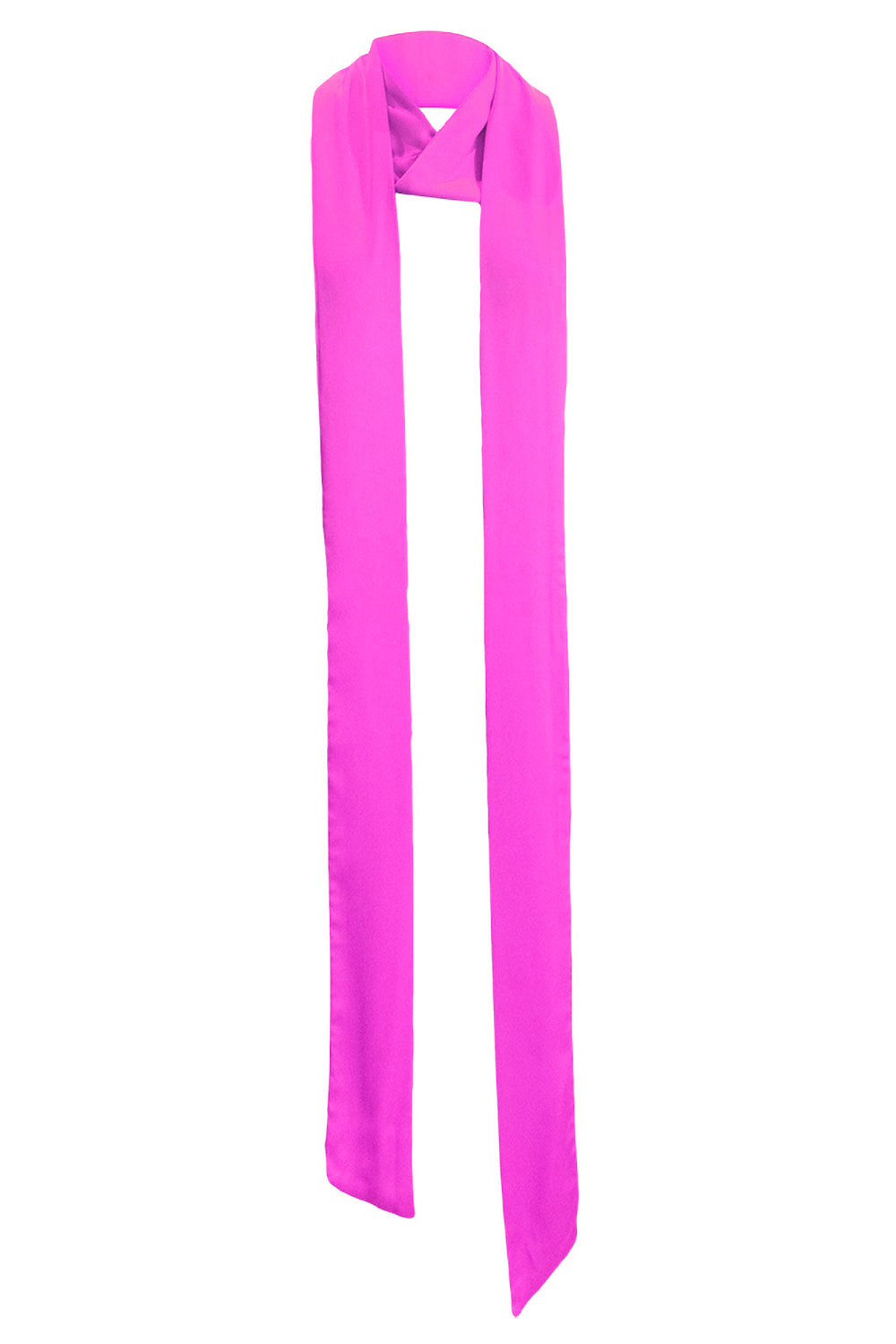 Hot Pink Crepe Twilly Scarf