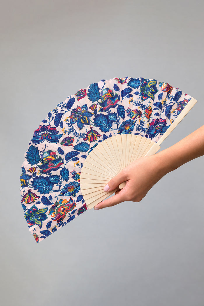 Miracle Garden Print Wooden Hand Fan