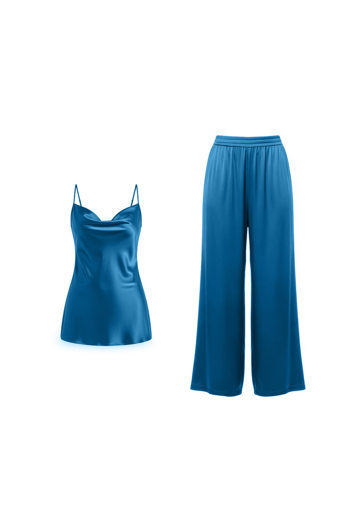 Ocean Mist Ailene Satin Set