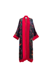 Psycho Mushrooms Satin Abaya Kaftan