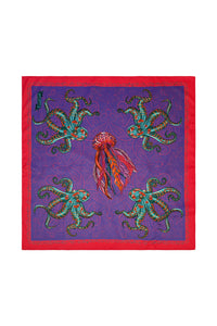 Purple Marine Satin Twill Scarf