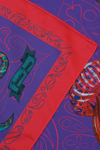 Purple Marine Satin Twill Scarf