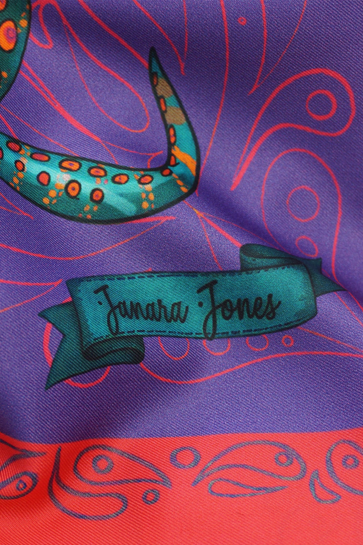 Purple Marine Satin Twill Scarf