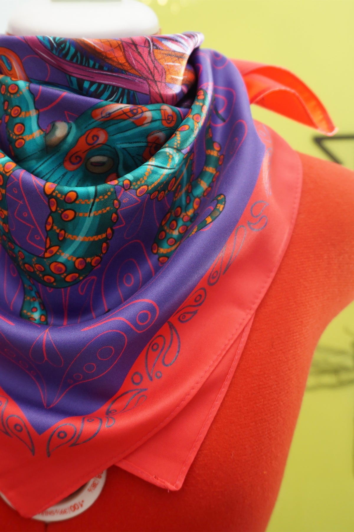 Purple Marine Satin Twill Scarf