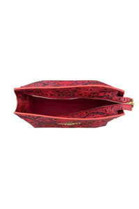 Red Snakes Print Marie Clutch Bag