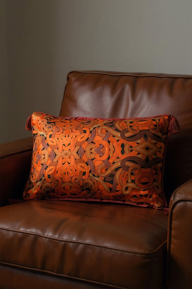 Red Snakes Cushion Set of 2