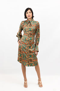 Snakes Satin Jessica Shirt Dress