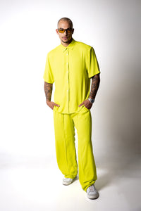 Yellow Crepe Kyle Shirt