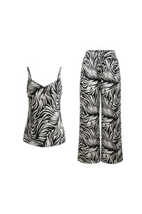 Zebra Print Satin Camilla Set