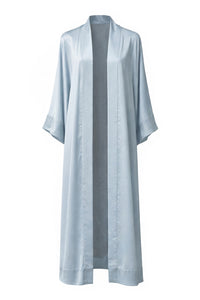 Sky Blue Satin Abaya Kaftan