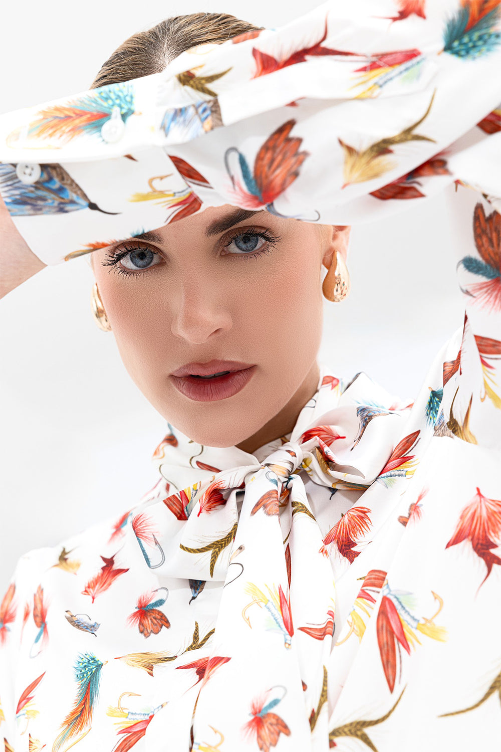 Fishing Flies Satin Mira Blouse