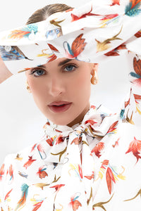 Fishing Flies Satin Mira Blouse