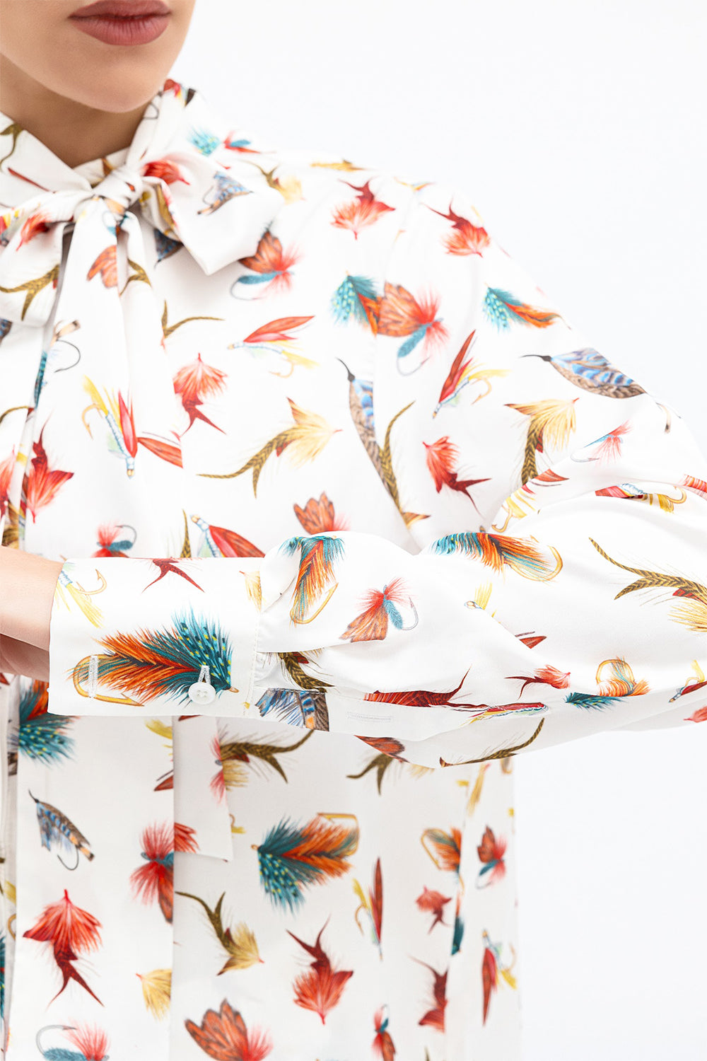Fishing Flies Satin Mira Blouse
