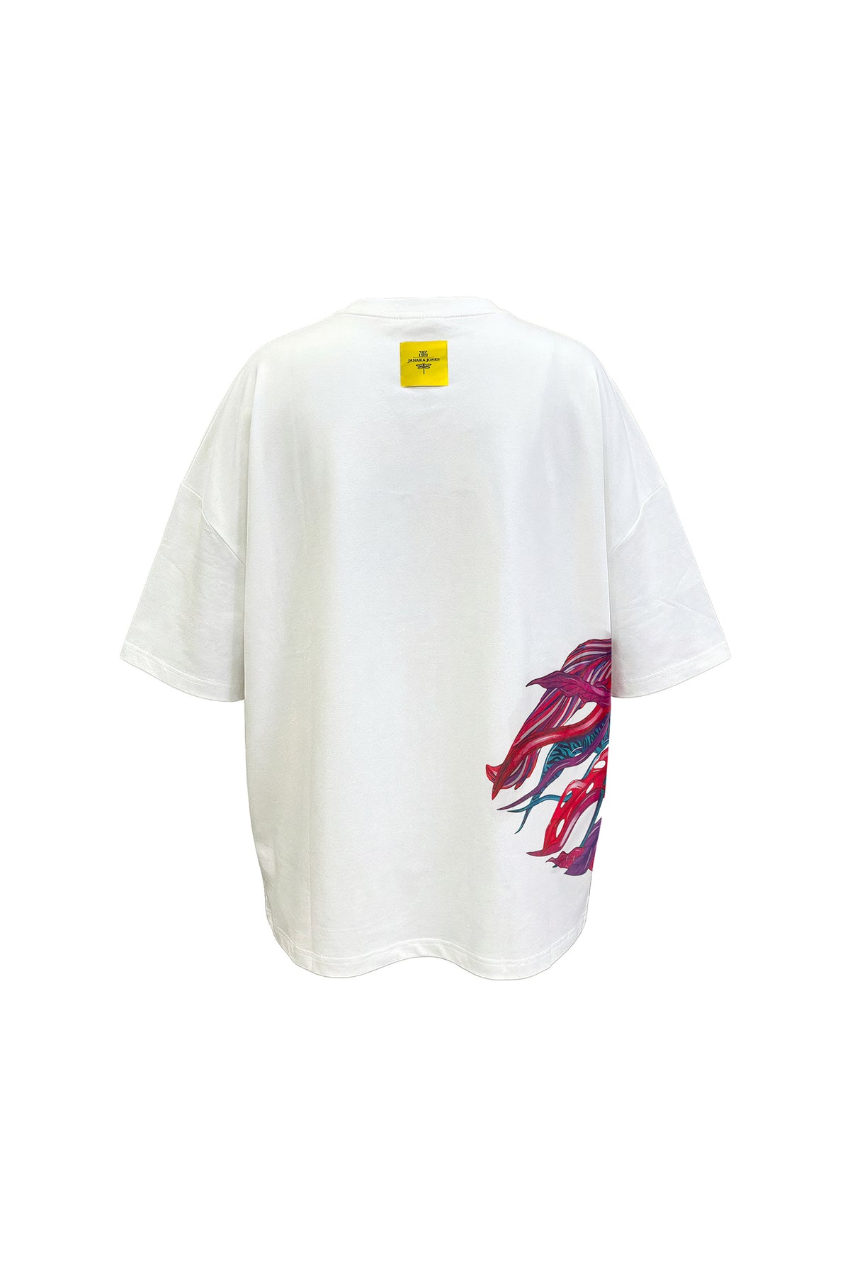 Jelly Fish Oversized Unisex Off White T-Shirt