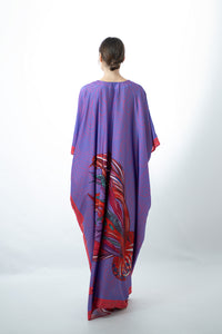 Neptune Satin Scarf Print Kaftan