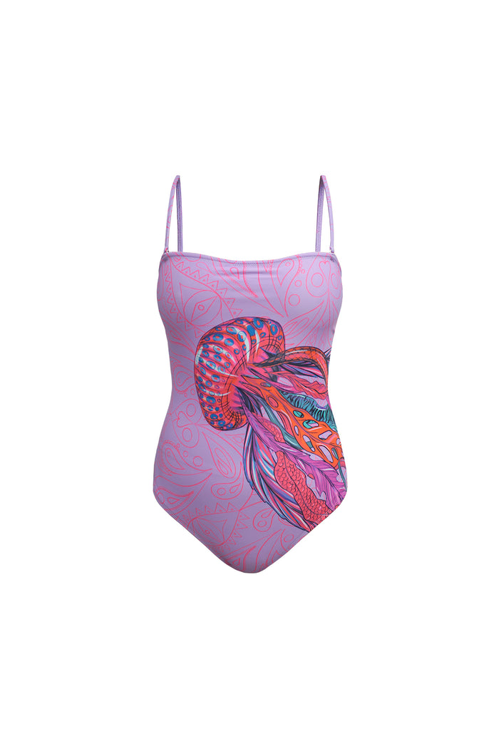 Lilac Jellyfish One-Piece Swimsuit