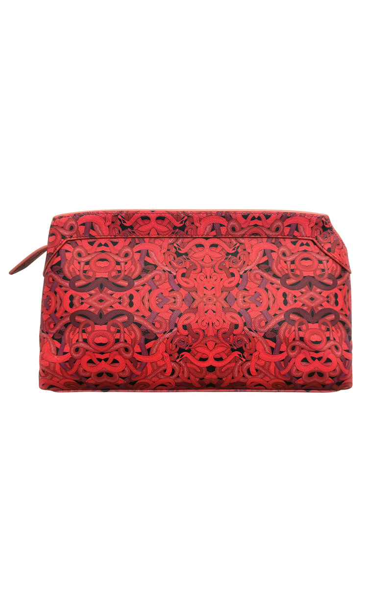 Red Snakes Print Marie Clutch Bag