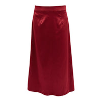 Beetroot Satin Evelyn Skirt