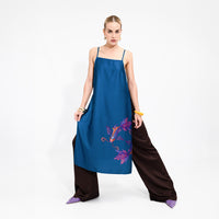 Blue Koi Fish Satin Linda Cami Top