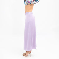 Lavender Satin Evelyn Skirt