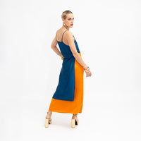 Orange Satin Evelyn Skirt