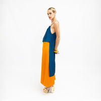 Orange Satin Evelyn Skirt