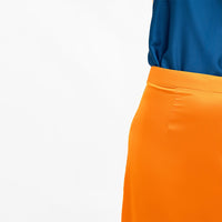 Orange Satin Evelyn Skirt