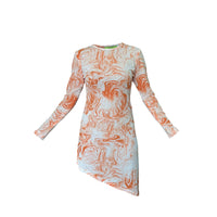 Orange Tie Dye Synthetic Lilly Dress